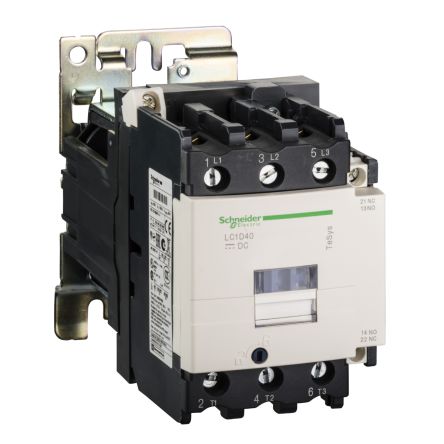 Schneider Electric TeSys D Reversing Contactor, 72V dc Coil, 3-Pole, 40 A, 22 kW 72V dc, 3 NO, 1kV