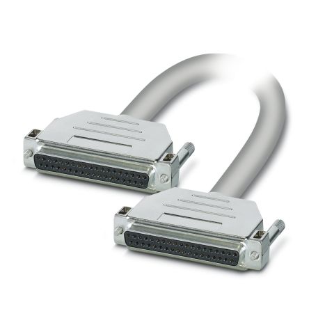 Phoenix Contact Female D-Sub 37-Pin to Female DB37 Cable, 3 m Semi-Rigid Polyvinyl Chloride, CABLE-D37SUB/B/B/HF/S