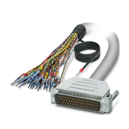 Phoenix Contact Male D-Sub 50-Pin Unterminated Cable, 6 m Semi-Rigid Polyvinyl Chloride, 25/S, CABLE-D-50SUB/M/OE/0
