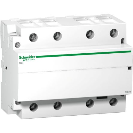 Schneider Electric TeSyS GC Contactor, 220V ac, 240 V ac Coil, 4-Pole, 100 A 240V ac, 4 NO, 250V