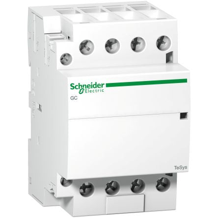Schneider Electric TeSys GC Contactor, 220V ac, 240 V ac Coil, 4-Pole, 40 A, 3.2 W 240V ac, 2 NO/2 NC, 250V