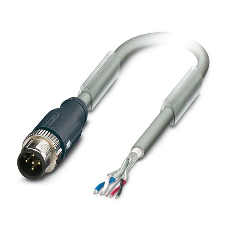 Phoenix Contact Male 5 way M12 to Unterminated Bus Cable, 2 m