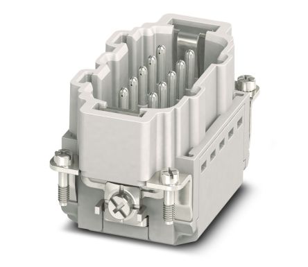 Phoenix Contact HC-B10 Series Heavy Duty Power Connector Insert, 10-Contact, 2 Row, 1407730
