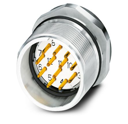Phoenix Contact Circular Connector, 19 Contacts, Front, M23 Connector, Plug, Male, IP67, CA Series