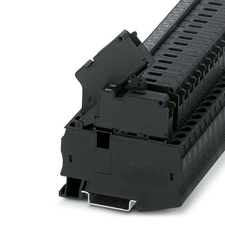 Phoenix Contact 3035182 ST 4-HESILED 60 Series Fuse Modular Terminal Block Black, 0.08mm², 4 mm², 1-Level Fused, Spring