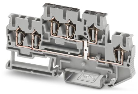 Phoenix Contact 3038545 STTB 2.5-TWIN-PV Series Double Level Terminal Block Grey, 0.08mm², 4 mm², 2-Level, Spring Cage