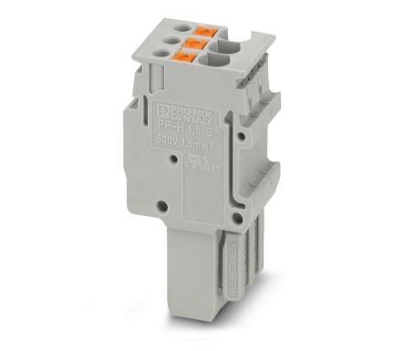 Phoenix Contact PP-H 1 Series Pluggable Terminal Block, 3212523