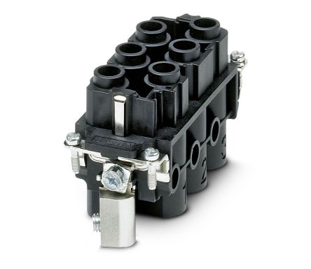 Phoenix Contact HC Series Heavy Duty Power Connector Insert, 6-Contact, 2 Row, 1580537