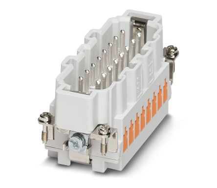 Phoenix Contact HC-B16 Series Heavy Duty Power Connector Insert, 16-Contact, 2 Row, 1605653