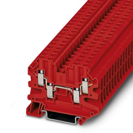 Phoenix Contact 3048849 UT 4 - QUATTRO Series Multi Level Terminal Block Grey, 0.14mm², 6 mm², 1-Level, Screw,