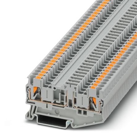 Phoenix Contact PT Series Feed Through Terminal Block, 2-Way, 12AWG, 26 AWG Wire, 16A Push-in