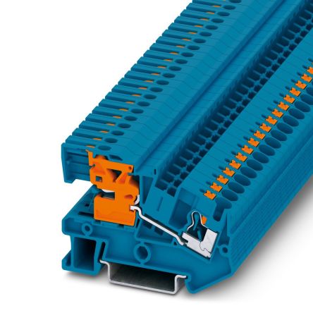 Phoenix Contact PTN 4 Series Non-Fused Terminal Block, 2-Way, 10AWG, 24 AWG Wire, 32A Push-in