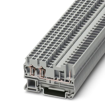 Phoenix Contact 3042117 Feed Through Terminal Block Grey, 4mm², 1-Level, Spring Cage