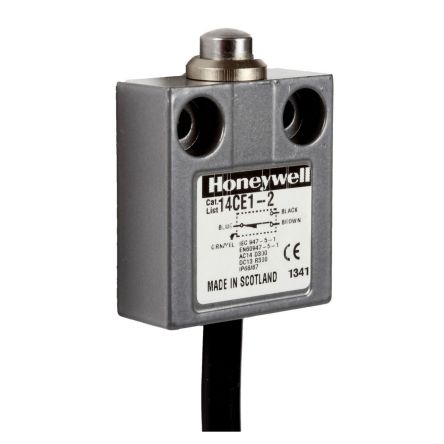 Honeywell 14CE Series Top Plunger Limit Switch, SPDT, IP65, IP66, IP67, IP68, Die Cast Zinc Housing, 240V ac, 5A
