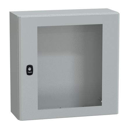 Schneider Electric PanelSeT S3D Series Steel Wall Box, IP66 Transparent Door, 500 mm x 500 mm x 200 mm