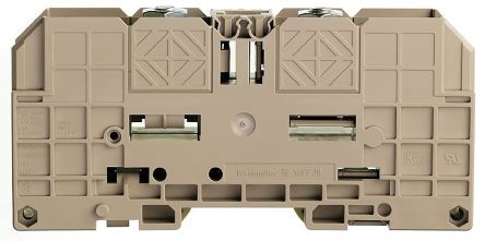 Weidmüller 1029400000 WFF Series Feed Through Terminal Block Beige, 70mm², 1-Level, Screw