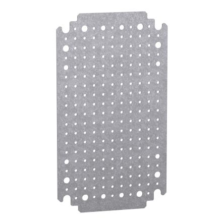 Schneider Electric Galvanised Steel Enclosure Accessory Perforated Mounting Plate, 200mm W, 300 mm L for Use with