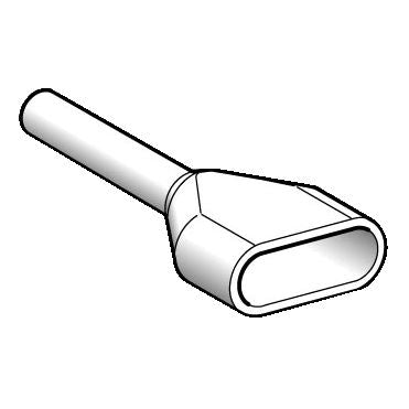 Schneider Electric, Linergy AZ5 Insulated Crimp Bootlace Ferrule, 8 mm Pin Length, 1.7 mm Pin Diameter, White from 22