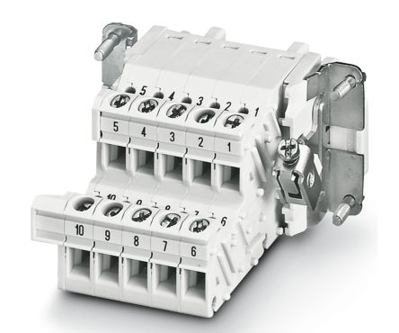 Phoenix Contact B10 Series Power Adapter, 10-Contact, 2 Row, 1648030