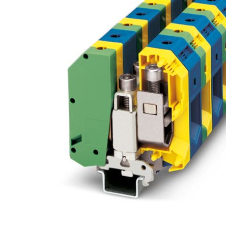 Phoenix Contact 2-Way DIN Rail Earth Terminal Block, 25mm², 95 mm², Screw, Polyamide Housing