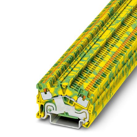 Phoenix Contact 3214563 PTS 1.5/S-PE Series Earth Terminal Block Green, Yellow, 0.14mm², 1.5 mm², 1-Level, Push-in,