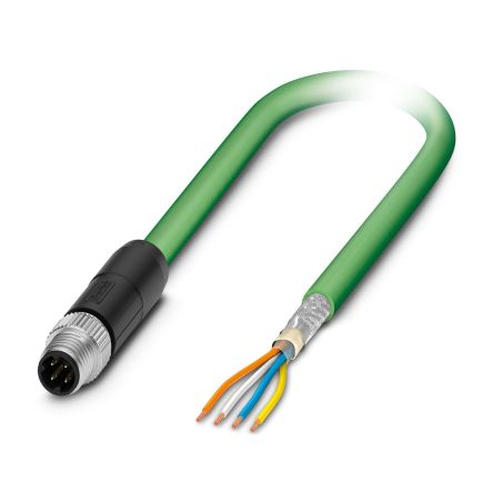 Phoenix Contact, 2 m Cat5 Ethernet Cable, Green, Shielded 4 Screened Polyurethane Sheath