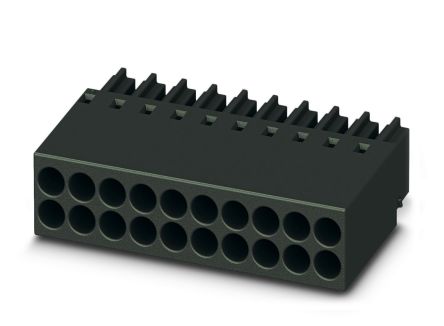 Phoenix Contact DMCC 0.5 Series Pluggable Terminal Block, 8-Contact, 2.54 mm Pitch, 2 Row, 1027610