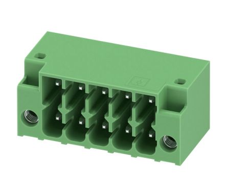 Phoenix Contact DMC1.5 Series Pluggable Terminal Block, 5-Contact, 3.5 mm Pitch, 2 Row, 1053868