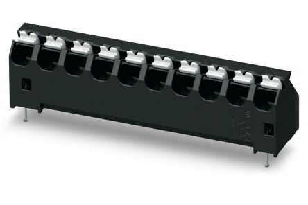 Phoenix Contact SPTA-THR Series 45° PCB Terminal Block, 10 Contact(s), 5.08 mm Pitch, 1 Row