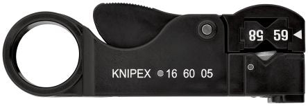 Knipex 16 60 05 SB Series Data, Coaxial Coaxial Cable Stripping Tool, RG58, 59, 62, 105mm Overall