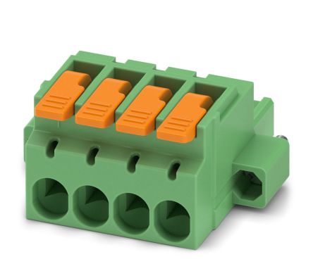 Phoenix Contact Pluggable Terminal Block, 4-Contact, 5.08 mm Pitch, 1 Row, 1110631