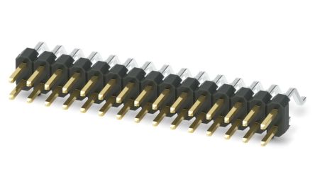 Phoenix Contact Straight Surface Pin Header, 30 Contact(s), 2.54 mm Pitch, 2 Row, Unshrouded