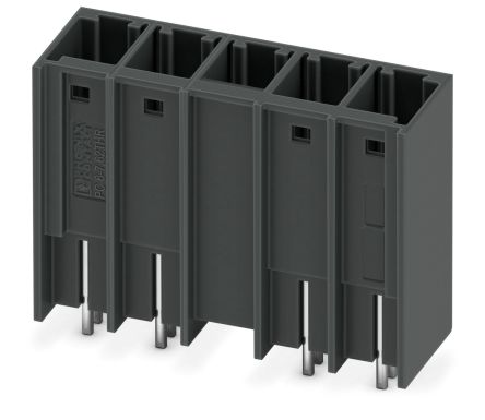 Phoenix Contact PCV 6/-GL-THR Series Pluggable Terminal Block, 4-Contact, 7.62 mm Pitch, 1 Row, 1192610