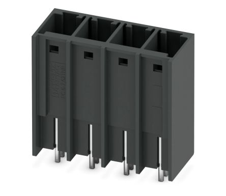 Phoenix Contact PCV 6/-G-THR Series Pluggable Terminal Block, 4-Contact, 7.62 mm Pitch, 1 Row, 1192627