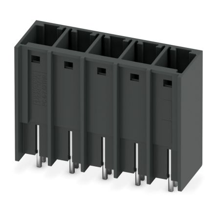 Phoenix Contact PCV 6/-G-THR Series Pluggable Terminal Block, 5-Contact, 7.62 mm Pitch, 1 Row, 1192629