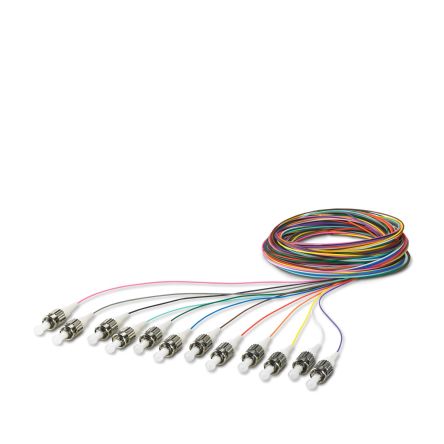 Phoenix Contact Multimode Fibre Optic Cable, 125 μm Plastic, Silver, Glossy, 2.5 m
