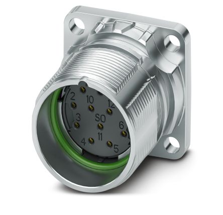 Phoenix Contact Circular Connector, 12 Contacts, Front, M23 Connector, Socket, Female, IP67, M23 PRO Series