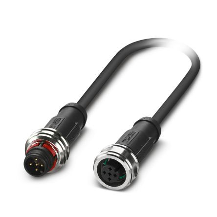 Phoenix Contact Male 5 way Push Pull to Female 5 way Sensor Actuator Cable, 1.5 m