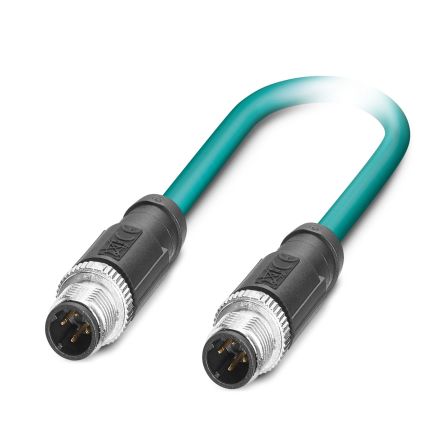 Phoenix Contact NBC, 5 m Cat5 Ethernet Cable, Black, Shielded 4 Screened Polyvinyl Chloride Sheath