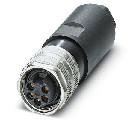 Phoenix Contact Circular Connector, 5 Contacts, Screw, 7/8 in Connector, Socket, IP67, SACC Series
