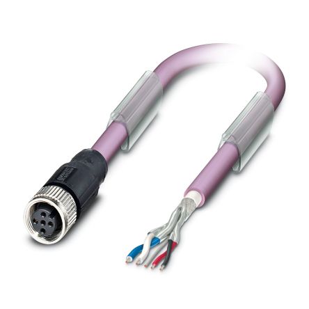 Phoenix Contact SAC Control Cable, 5 Cores, 0.25mm², Screened, 15 m, Purple Polyurethane Sheath