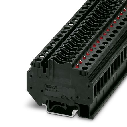 Phoenix Contact 3001925 UK 6-FSI/C-LED12 Series Fuse Modular Terminal Block Brown, 6mm², 2-Level, Screw
