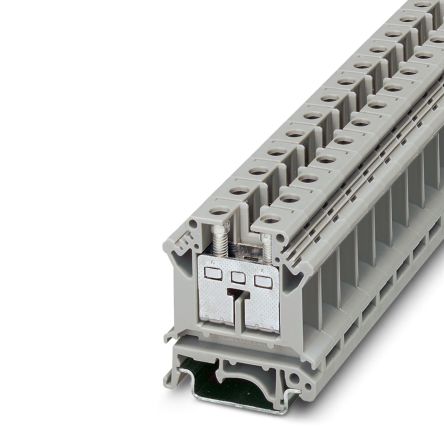 Phoenix Contact 3006153 UIK 16 Series DIN Rail Terminal Block Grey, 16mm², 1-Level, Screw