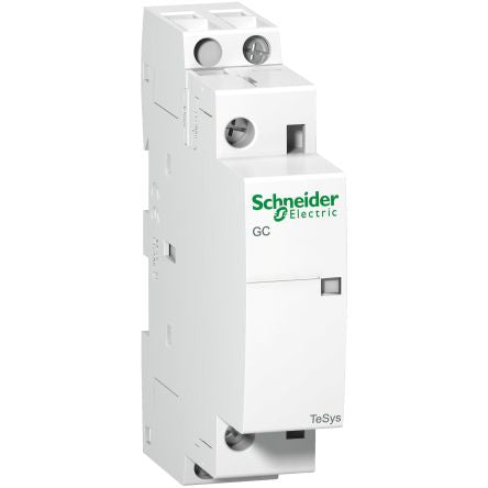 Schneider Electric GC16 Contactor, 230V ac Coil, 1-Pole, 16 A, 0.65 W 240V ac, 1 NO, 500V ac