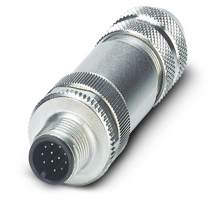 Phoenix Contact Circular Connector, 12 Contacts, Cable, M12 Connector, Plug, Male, IP67, SACC Series