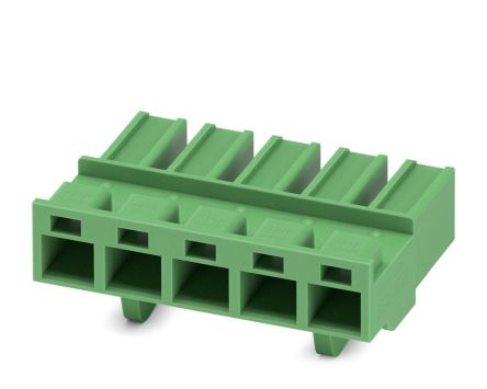 Phoenix Contact PCC 4/..-ST Series Pluggable Terminal Block, 5-Contact, 7.62 mm Pitch, 1 Row, 1840162