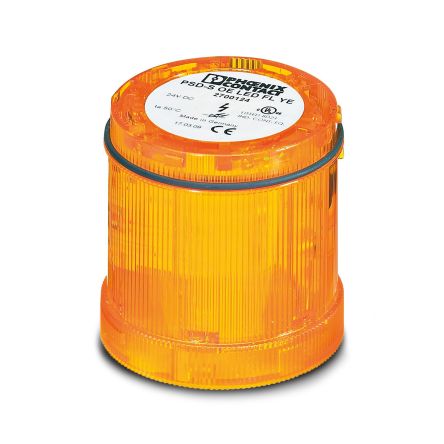 Phoenix Contact PSD Series Yellow Flashing Effect Beacon, Flashing, LED Bulb 24V dc, DC, IP65