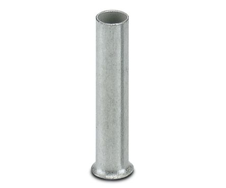 Phoenix Contact Insulated Ferrule, 10 mm Pin Length, 1.7 mm Pin Diameter, Silver to 16 AWG Wire Size