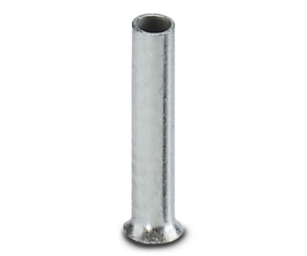 Phoenix Contact Insulated Ferrule, 8 mm Pin Length, 1.2 mm Pin Diameter, Silver to 18 AWG Wire Size