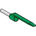Schneider Electric, Linergy DZ5 Insulated Crimp Bootlace Ferrule, 8 mm Pin Length, 1.1 mm Pin Diameter, Green to 24 AWG